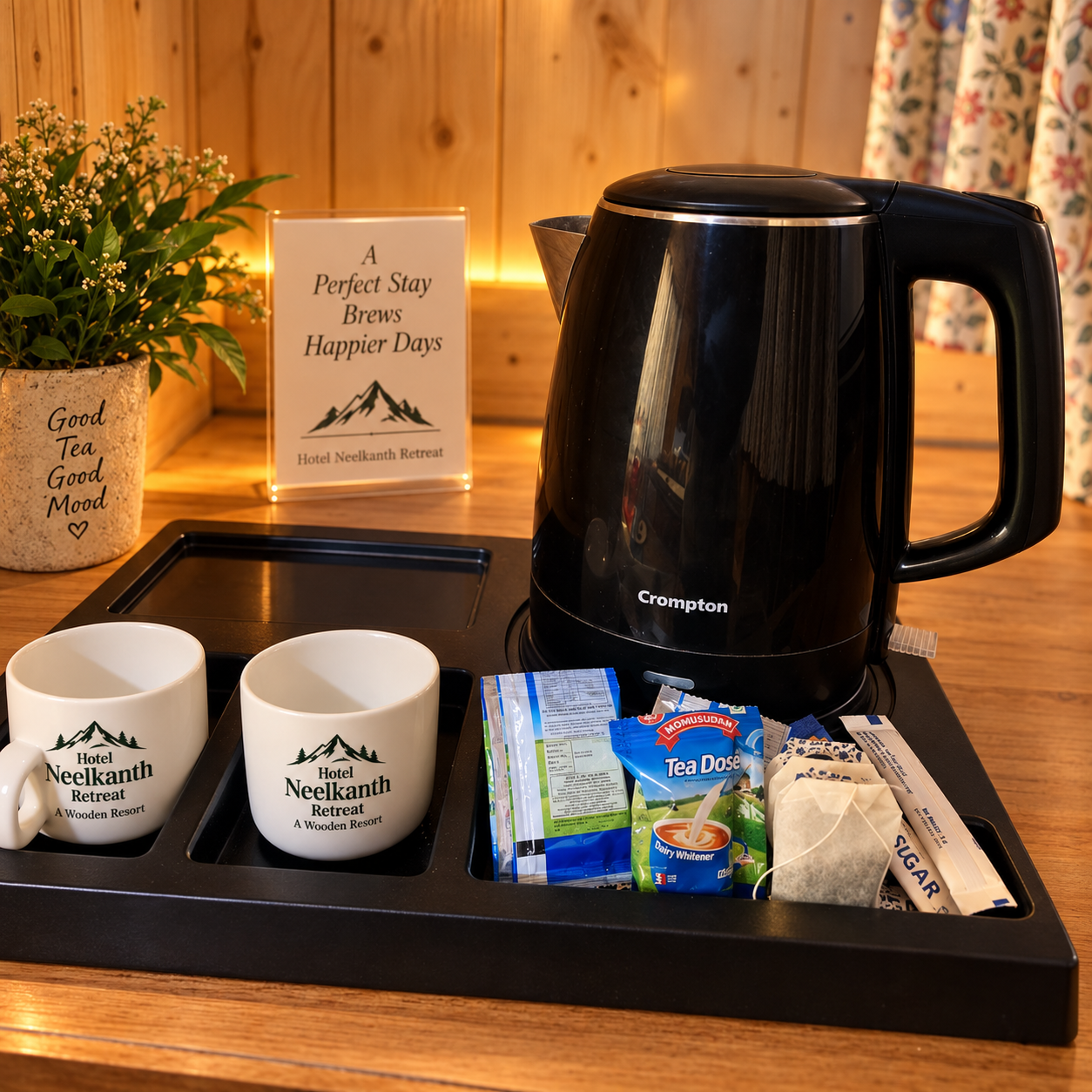Tea and coffee setup