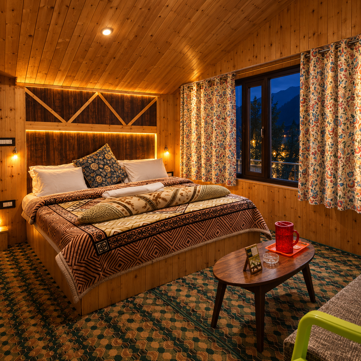 Wooden bedroom