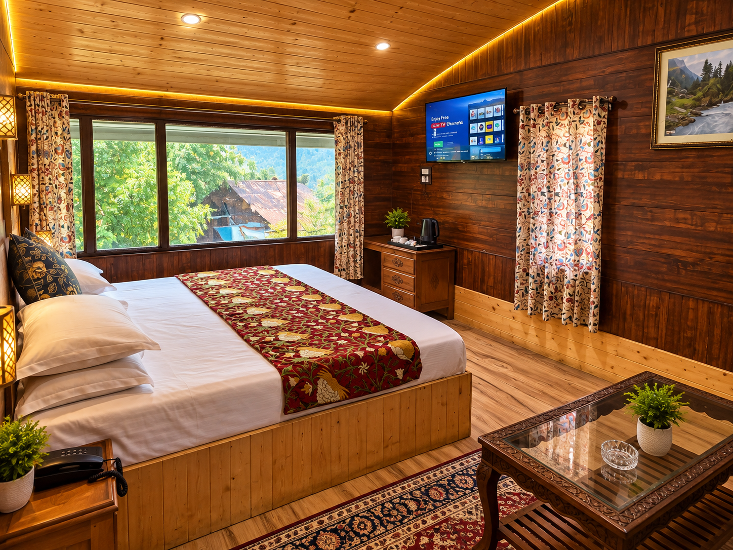 Comfortable resort bedroom
